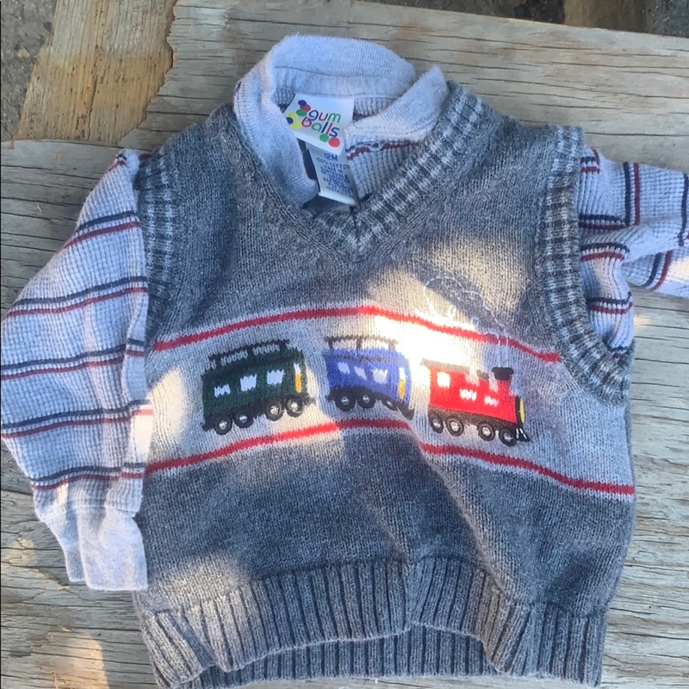 sweater and vest set 12M